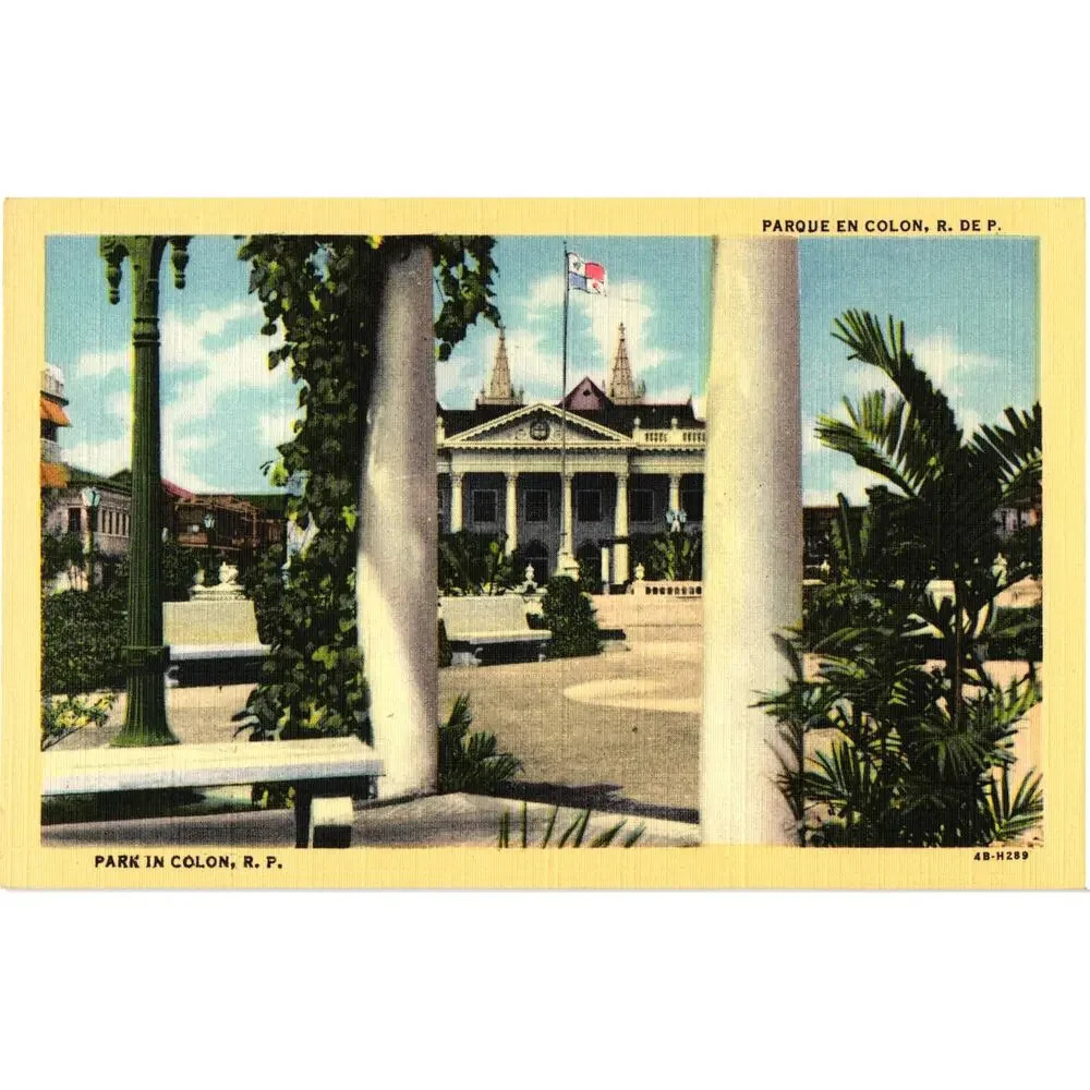 Park in Colon Panama Postcard